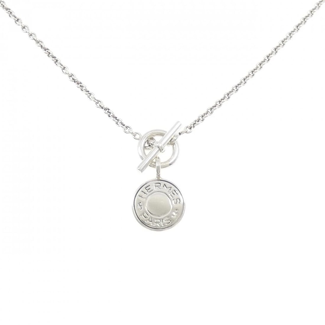 HERMES AMULET H CONFFETTI NECKLACE: HERMES Amulet H Conffetti Necklace Brand: HERMES Type: Necklace Material: 925 Silver Color: Silver Size: 39cm Accessories: None Accessories Notice: When purchasing pre-owned goods, please