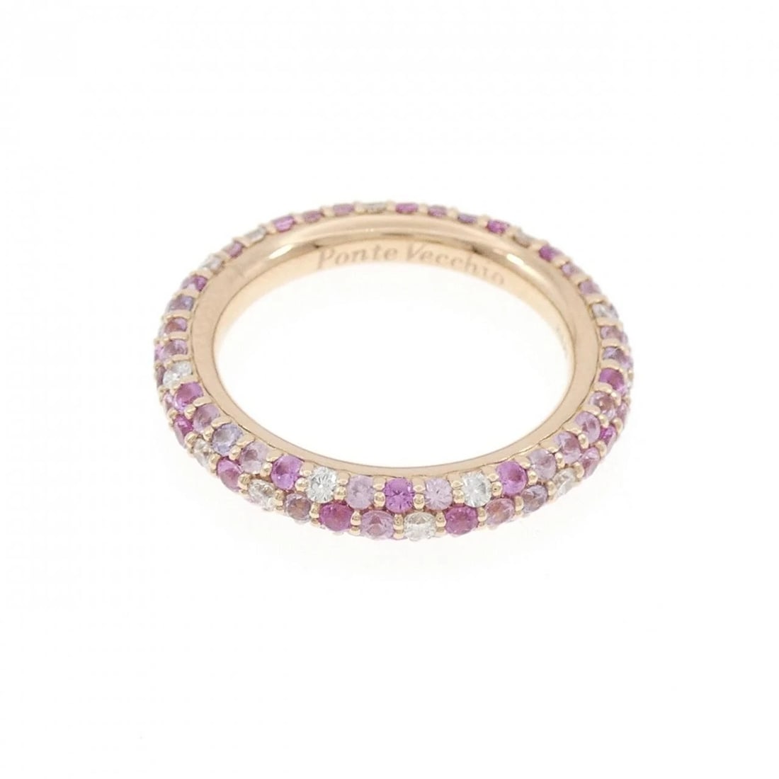 PONTE VECCHIO ETERUNINA RING: Ponte Vecchio Eterunina Ring Brand: Ponte Vecchio Type: Ring Material: K18 Pink Gold Main Stone/Creation Sapphire 1.22CT Color: Pink Gold Size: 5 (US size) Accessories: None Accessories No