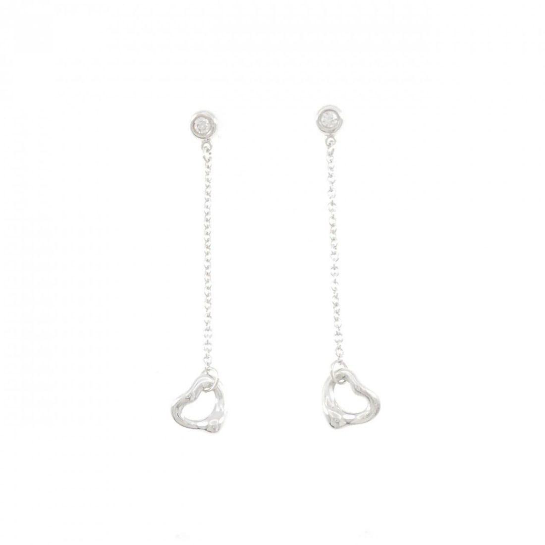 TIFFANY OPEN HEART EARRINGS: Tiffany Open Heart Earrings Brand: Tiffany Type: Earrings Material: 925 Silver Main Stone/Creation Natural Color: Silver Size: ActualSize HxW: 39.4mmx6.5mm Accessories: None Accessories