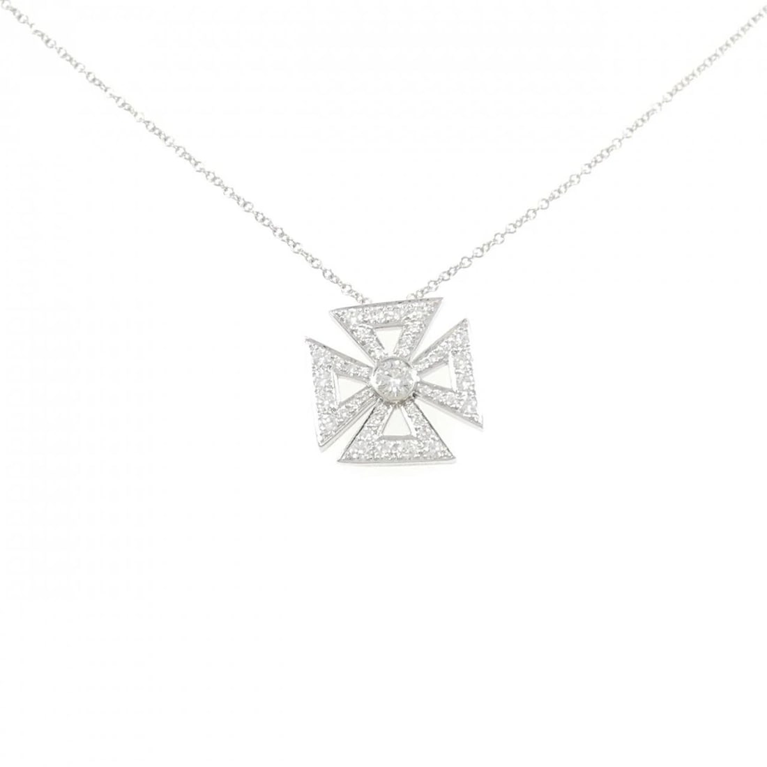 TIFFANY & CO. MARTY'S CROSS NECKLACE: Tiffany & Co. Marty's Cross Necklace Brand: Tiffany Type: Necklace Material: Platinum 950 Main Stone/Creation Natural Color: Platinum Size: 41cm Accessories: None Accessories Notice: When