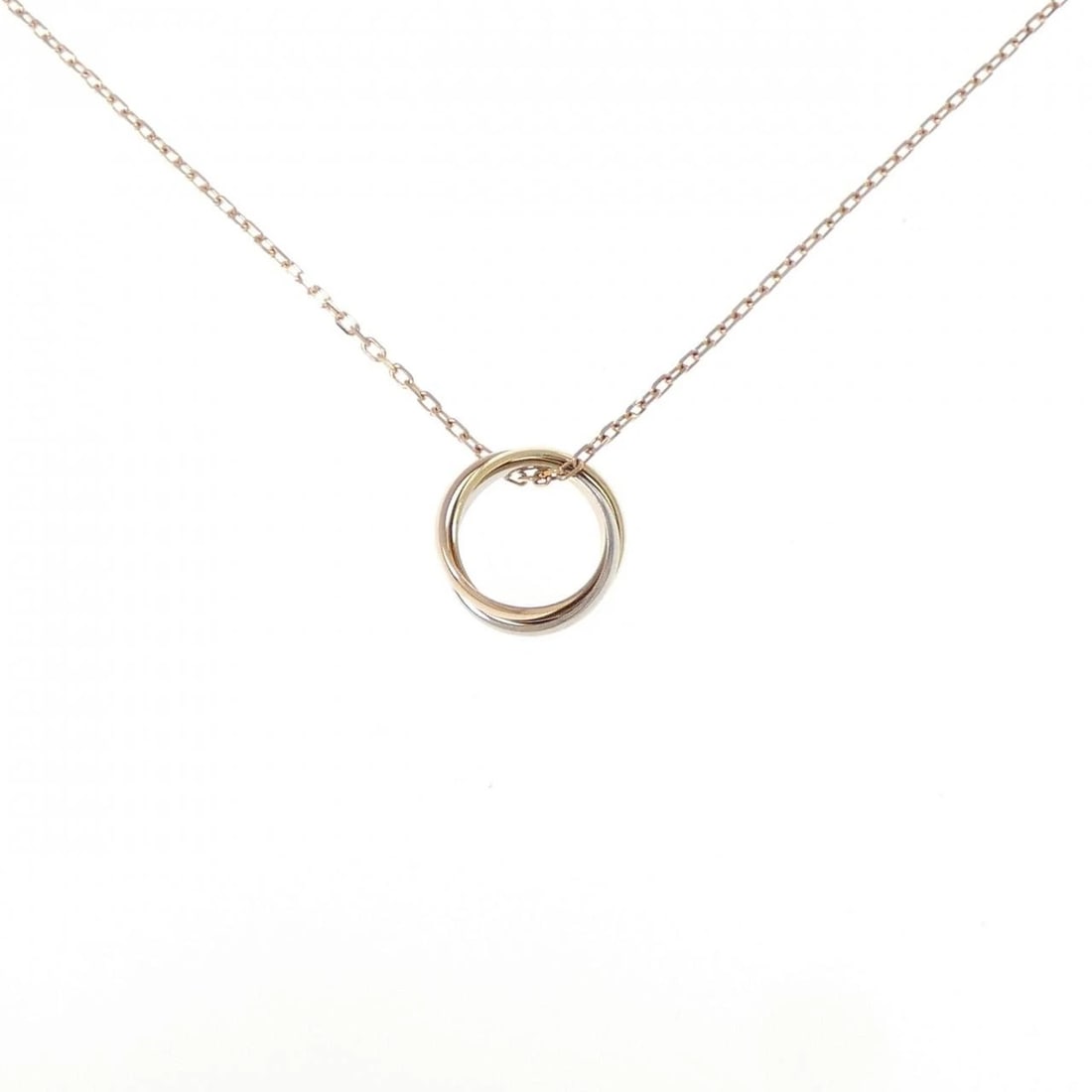 CARTIER TRINITY NECKLACE: Cartier Trinity Necklace Brand: Cartier Type: Necklace Material: 750 Yellow Gold 750 White Gold 750 Pink Gold Color: Yellow Gold White Gold Pink Gold Size: 39 42cm Accessories: None
