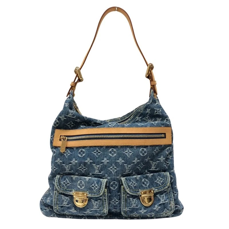 LOUIS VUITTON BUGGY GM SHOULDER BAG: LOUIS VUITTON Buggy GM Shoulder Bag Brand: LOUIS VUITTON Type: Shoulder Bag Material: Monogram, denim canvas Color: Monogram denim Size: W12.8 x H13.0x D3.9inch Shoulder:39.0inch Accessories: Non