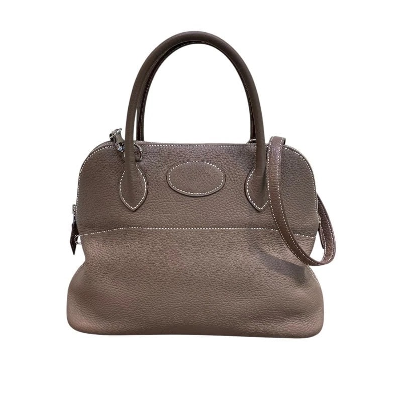 HERMES BORED 31 HANDBAG: HERMES Bored 31 Handbag Brand: HERMES Type: Handbag Material: Taurillon Clemence Color: Euppe xSilverHardware Size: W12.2 x H9.3x D4.7inch Shoulder:31.3inch Accessories: None Accessories