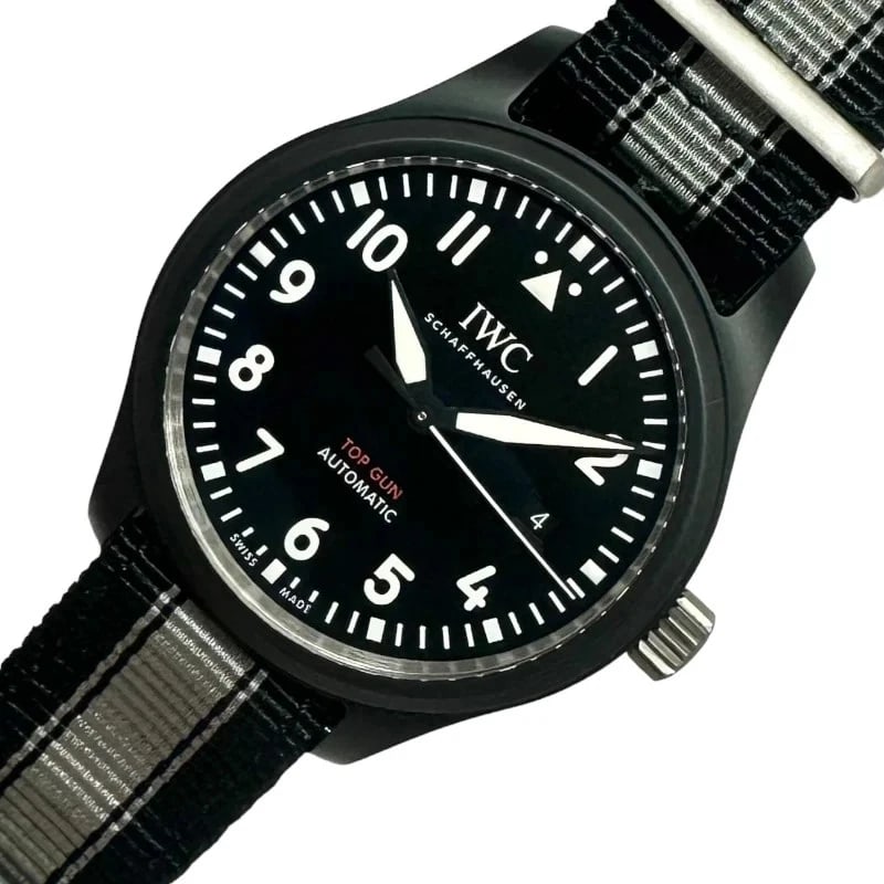 IWC PILOT WATCH TOP GUN BLACK CERAMIC WATCH (1 of 5)