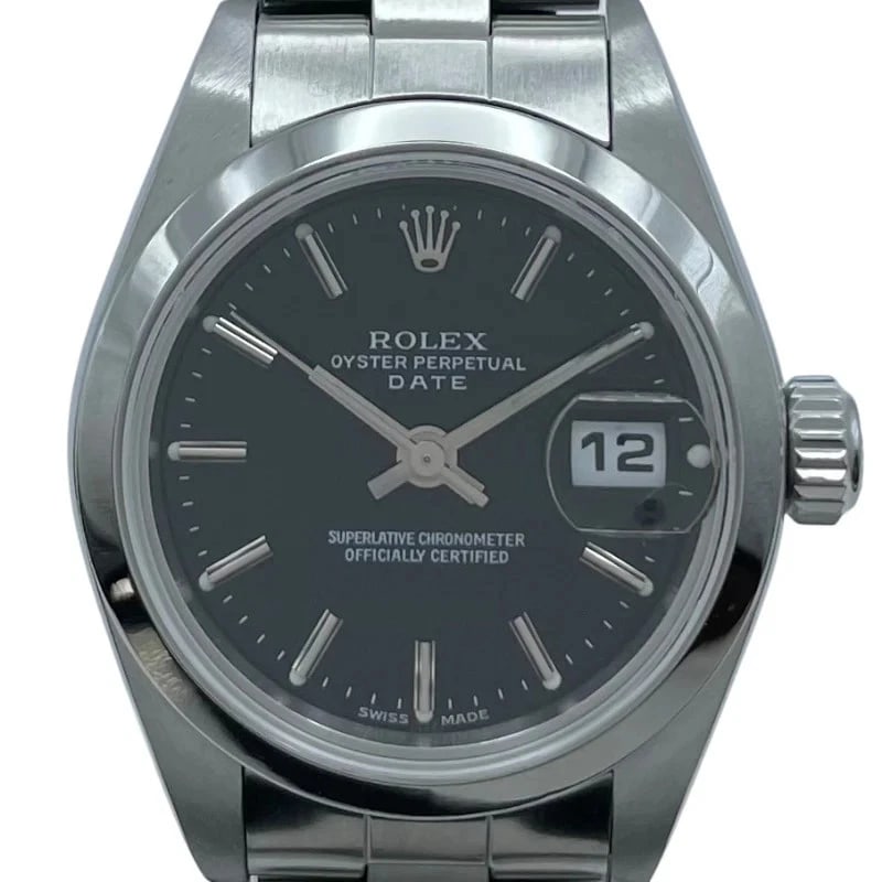 ROLEX OYSTER PERPETUAL BLACK WATCH (1 of 7)