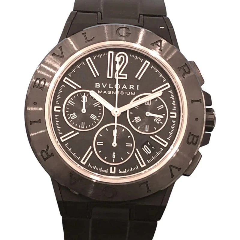 BVLGARI DIAGONO MAGNESIUM CHRONOGRAPH BLACK MAGNESIUM WATCH (1 of 7)