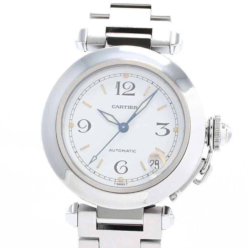 CARTIER PASHA WATCH: Cartier Pasha Brand: CARTIER Type: Wrist watch Material: Case Material Stainless Steel Band Material SS Color: Dial White Size: [ Case size ] 35mm [ Arm circumference size ] 18cm Accessories: Non