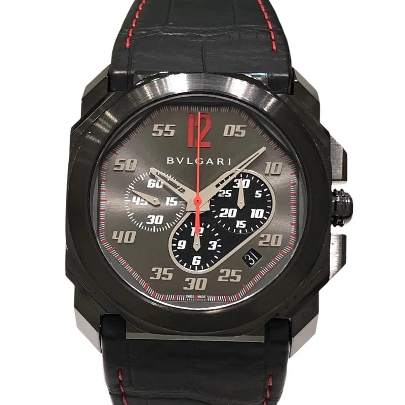 BULGARI OCTO VELOCISSIMO KEN OKUYAMA WATCH: Bulgari Octo Velocissimo Ken Okuyama Brand: BULGARI Type: Wrist watch Material: Stainless steel Color: Dial Black Size: [ Case size ] 41mm / Case shape: Round face / Case width: 41mm / Case