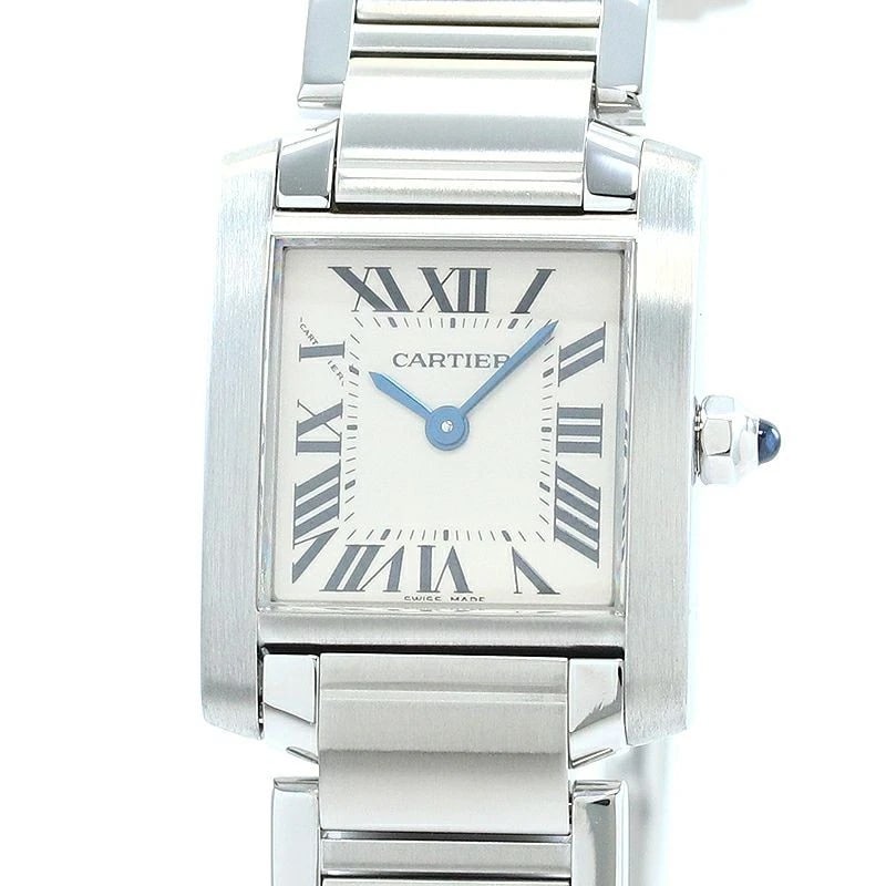 CARTIER TANK FRANÇAISE WATCH: Cartier Tank Française Brand: CARTIER Type: Wrist watch Material: Stainless Steel Color: Dial Silver Size: [ Case size ] 25×20mm [ Arm circumference size ] 15cm Accessories: None
