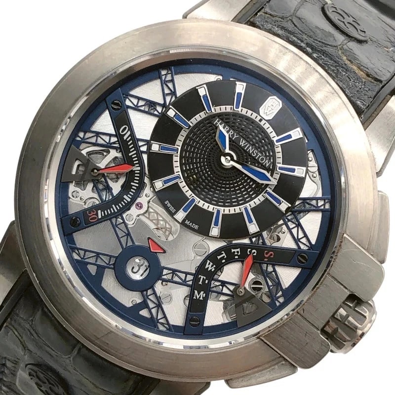 HARRY WINSTON OCEAN PROJECT SILVER ZALIUM WATCH: Harry Winston Ocean Project Silver Zalium Brand: HARRY WINSTON Type: Wrist watch Material: Zalium Color: Dial Silver Size: [ Case size ] / Case shape: Round face / Case width: 41mm / Case height: