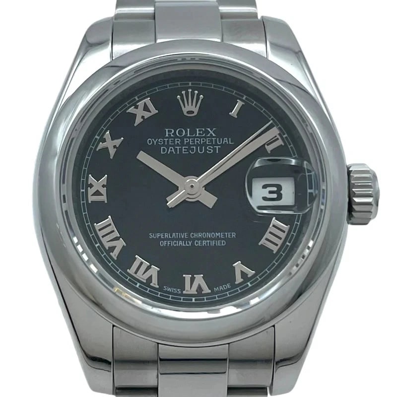 ROLEX DATEJUST BLACK WATCH (1 of 7)