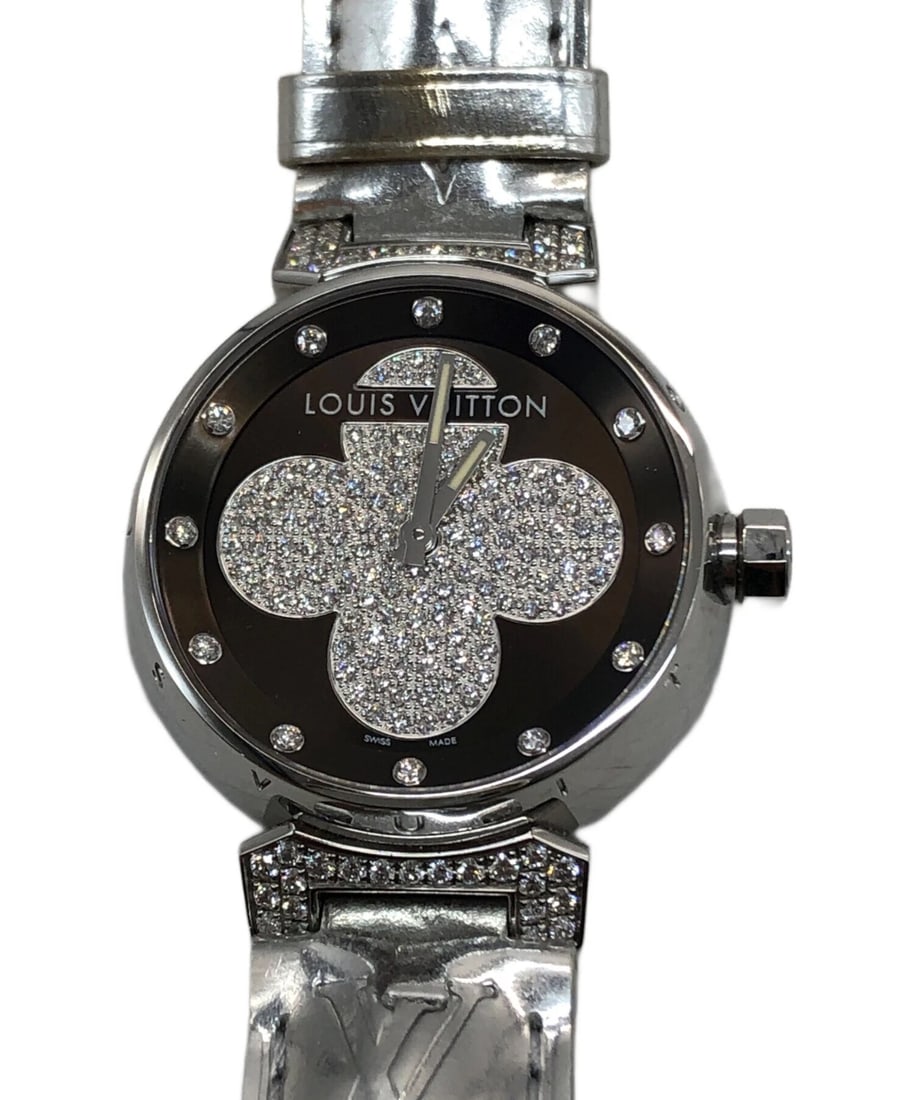 LOUIS VUITTON TAMBOUR DIAMOND WATCH: LOUIS VUITTON Tambour Diamond Brand: LOUIS VUITTON Type: Wrist watch Material: none Color: Dial Black Size: [ Minimum Wrist Size] 18cm [ Max Wrist Size ] 21cm Dial size 3cm × 3cm Accessories: No
