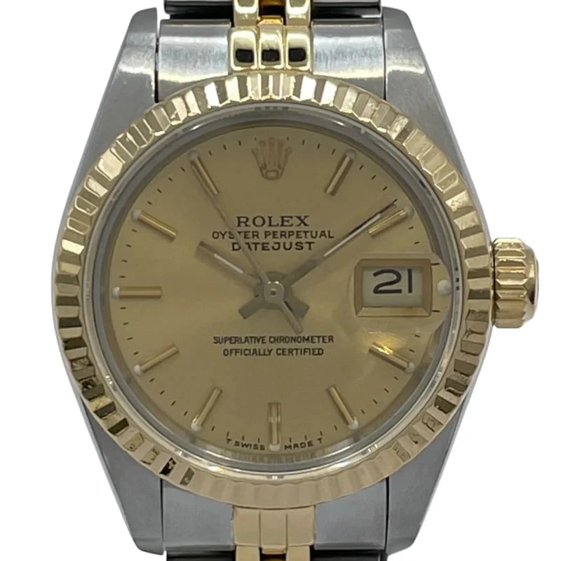 ROLEX DATEJUST GOLD K18/SS WATCH (1 of 5)