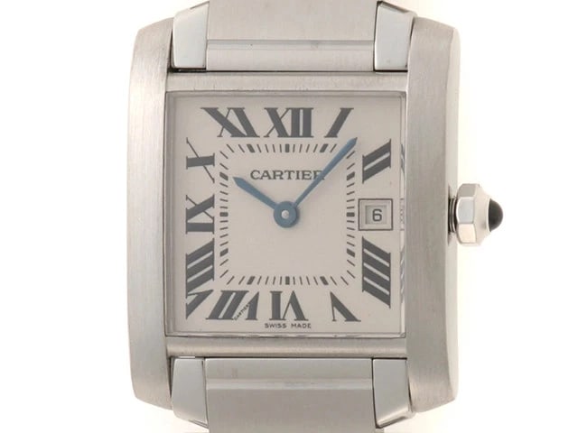 CARTIER TANK FRANÇAISE SILVER QUARTZ WATCH: Cartier Tank Française Silver Quartz Brand: Cartier Type: Wrist watch Material: SS Color: Dial NONE Size: [ Case size ] 25*30mm (excluding crown) [ Arm circumference size ] Maximum 16cm Accessor