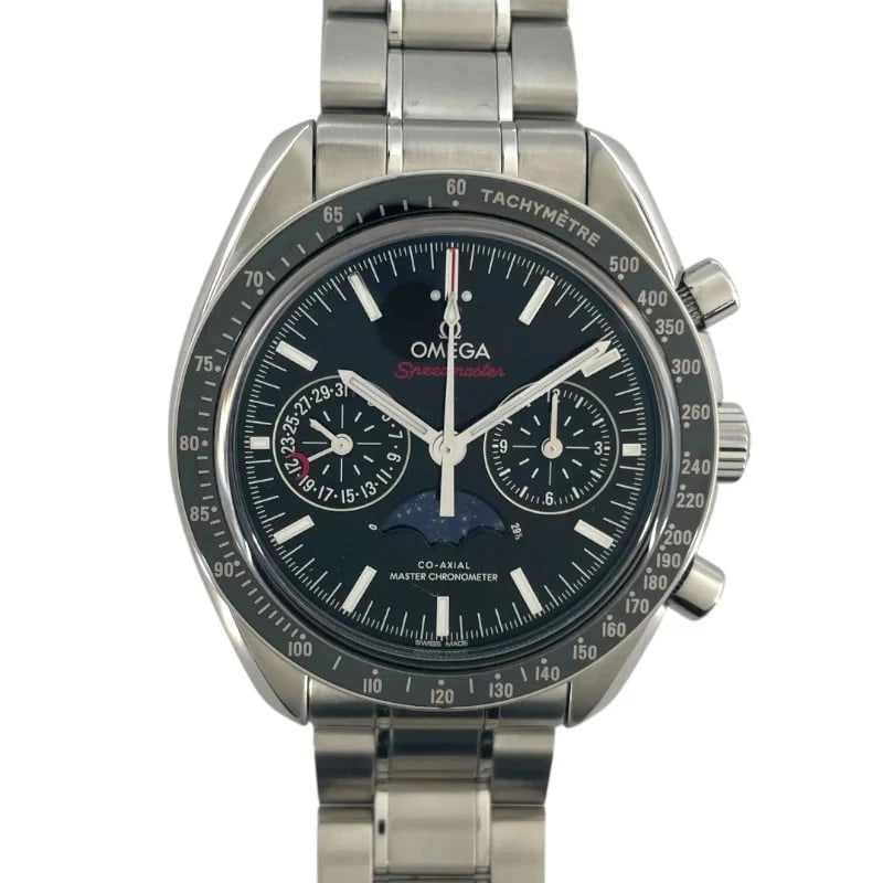 OMEGA SPEEDMASTER MOONPHASE CO-AXIAL BLACK WATCH (1 of 6)