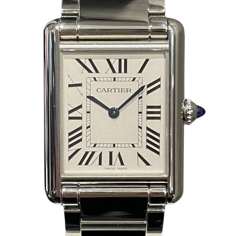 CARTIER TANK MUST WHITE WATCH: Cartier Tank Must White Brand: CARTIER Type: Wrist watch Material: SS Color: Dial White Size: [ Case size ] / Case shape: Square face / Case width: 24.8mm / Case height: 33.4mm / Case