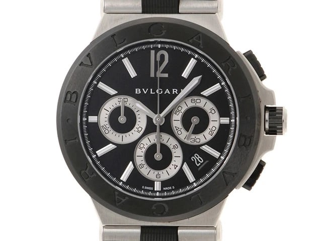 BVLGARI DIAGONO CHRONO WATCH: BVLGARI Diagono Chrono Brand: BVLGARI Type: Wrist watch Material: SS/CE/RUBBER Color: Dial none Size: [ Case size ] 42mm [ Arm circumference size ] Maximum 19.5cm Accessories: None