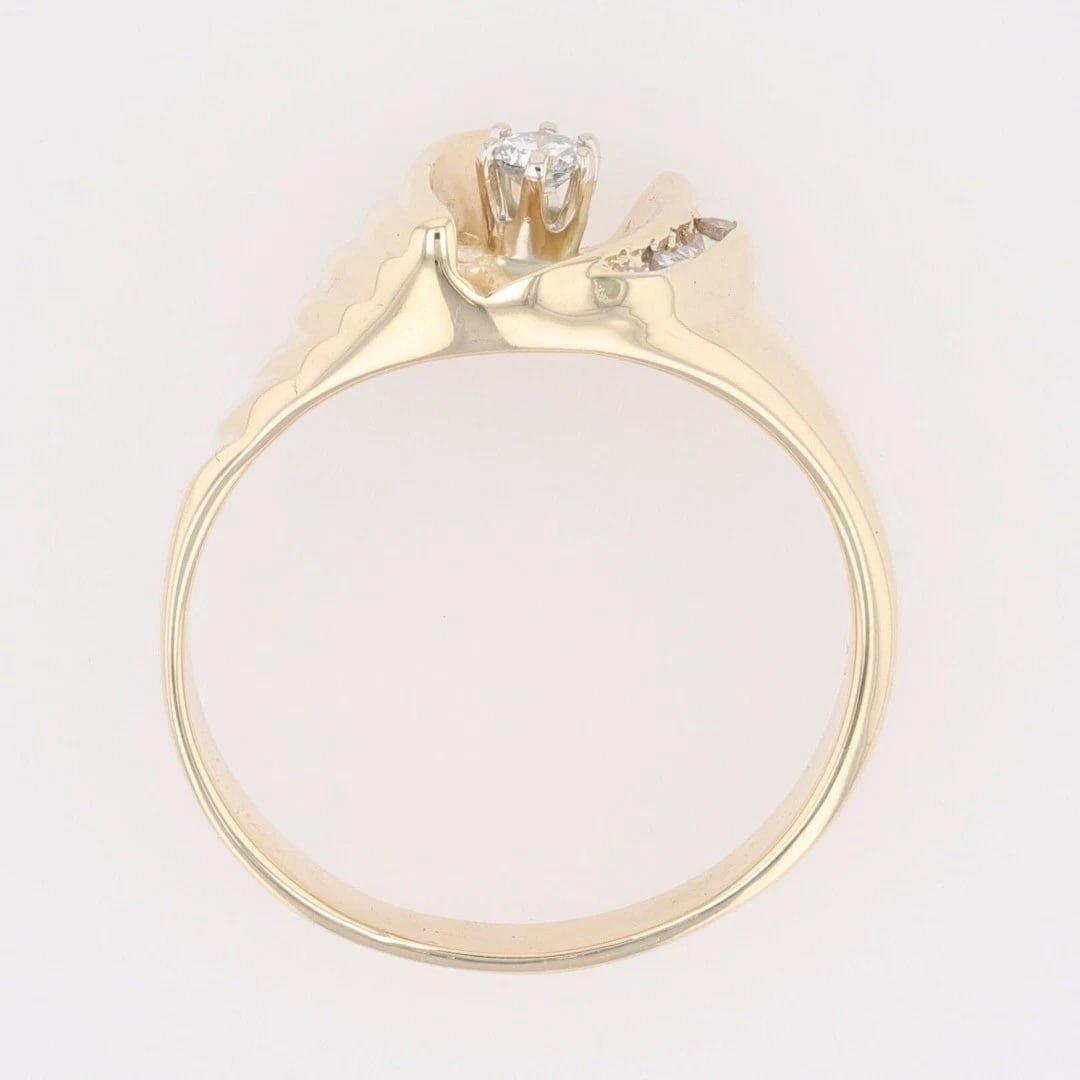 DIAMOND SOLITAIRE WITH ACCENTS STATEMENT RING - 2