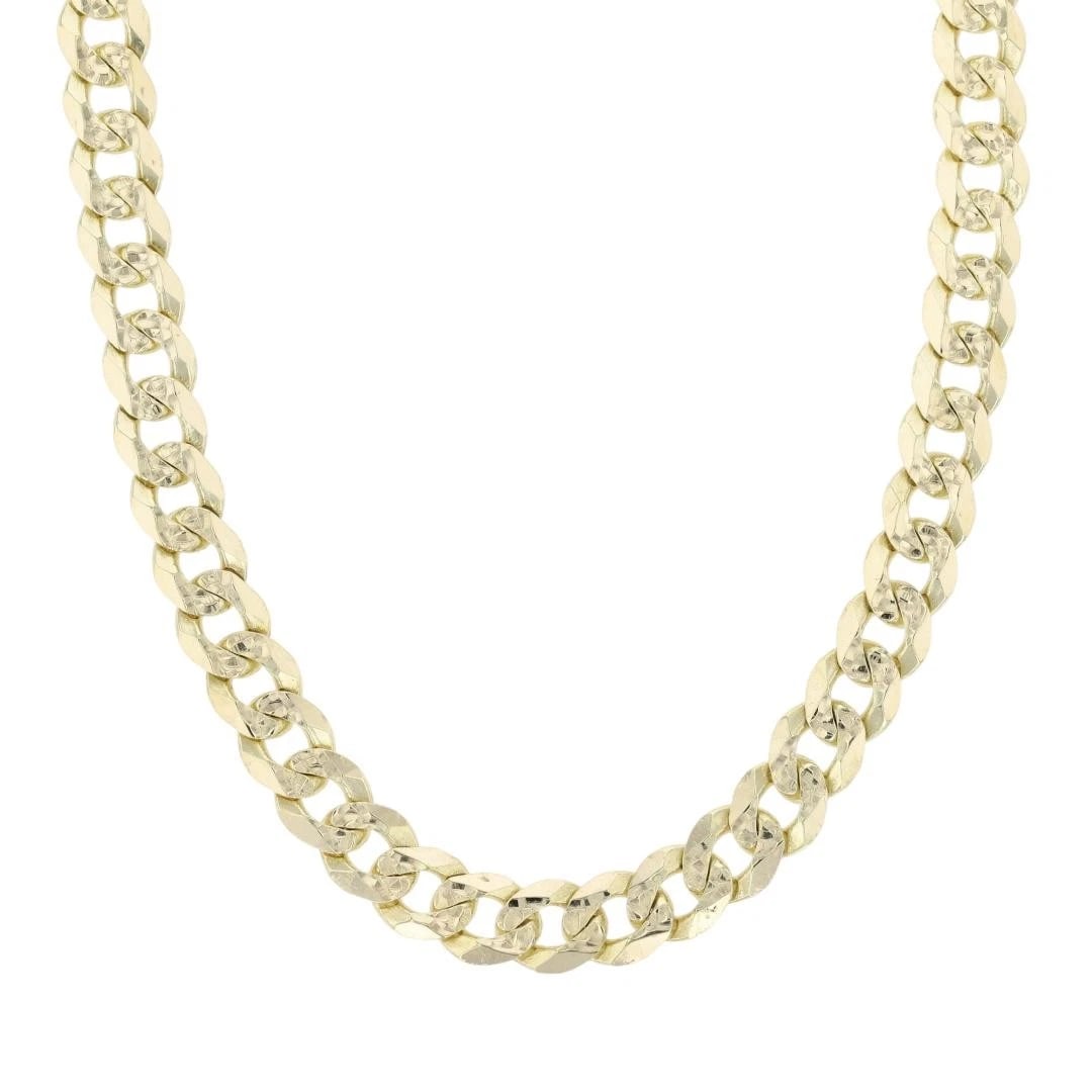 TEXTURED CURB LINK CHAIN NECKLACE 14K YELLOW GOLD (1 of 5)