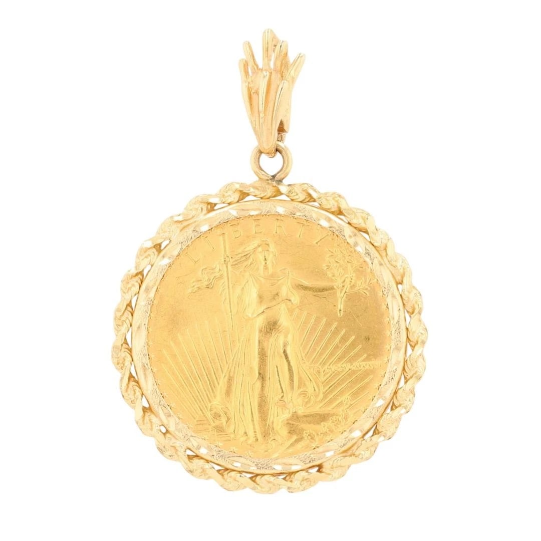 AMERICAN GOLD EAGLE COIN PENDANT 14K YELLOW GOLD (1 of 5)