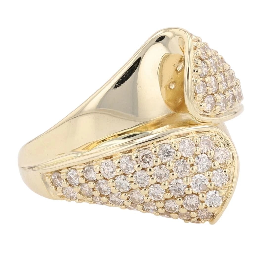 ROUND CUT DIAMOND CLUSTER STATEMENT RING - 2