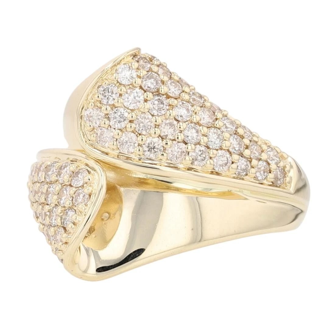 ROUND CUT DIAMOND CLUSTER STATEMENT RING - 3