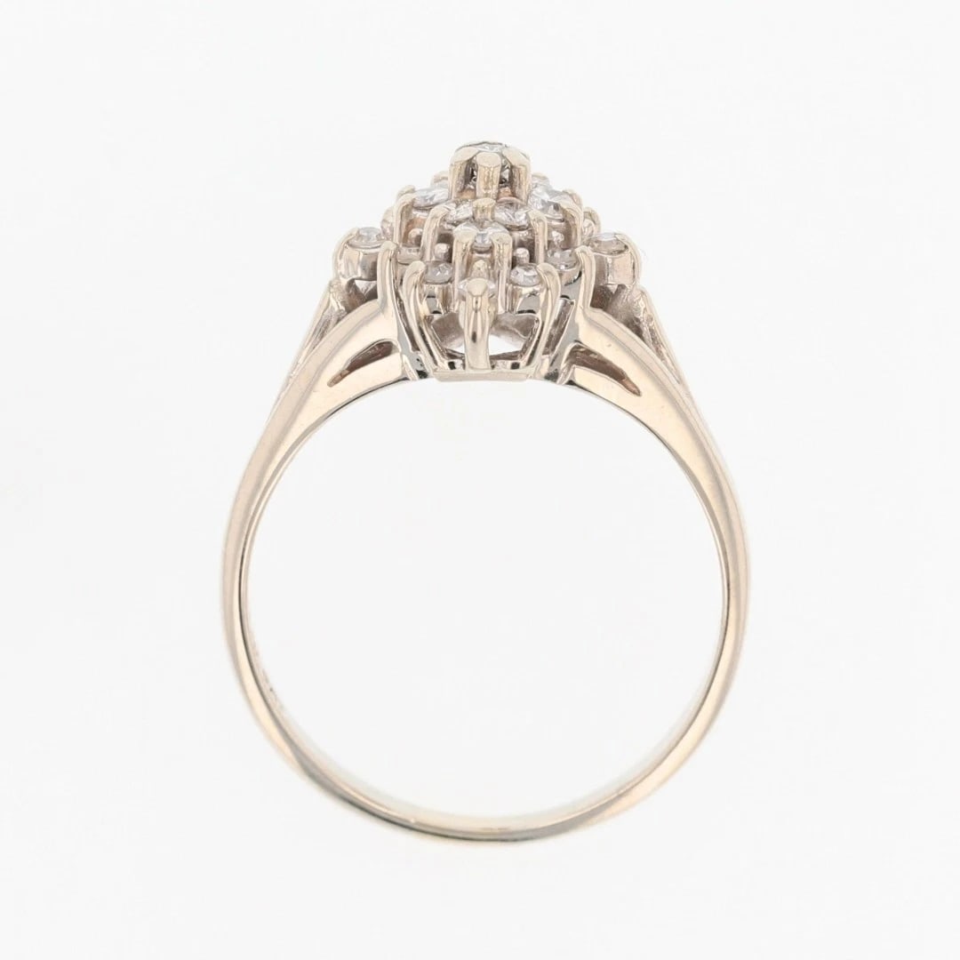 ROUND CUT DIAMOND CLUSTER PRONG-SET STATEMENT RING - 2