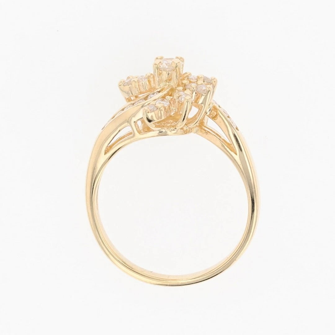 ROUND CUT DIAMOND CLUSTER PRONG-SET STATEMENT RING - 2