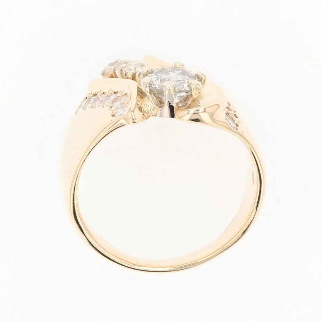 DIAMOND SOLITAIRE W/ ACCENTS STATEMENT RING - 2