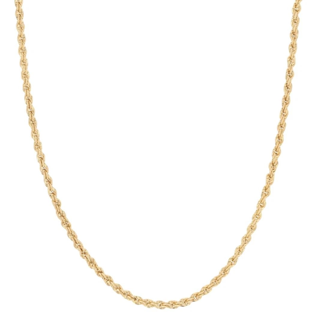 ROPE LINK CHAIN NECKLACE 14K YELLOW GOLD (1 of 5)