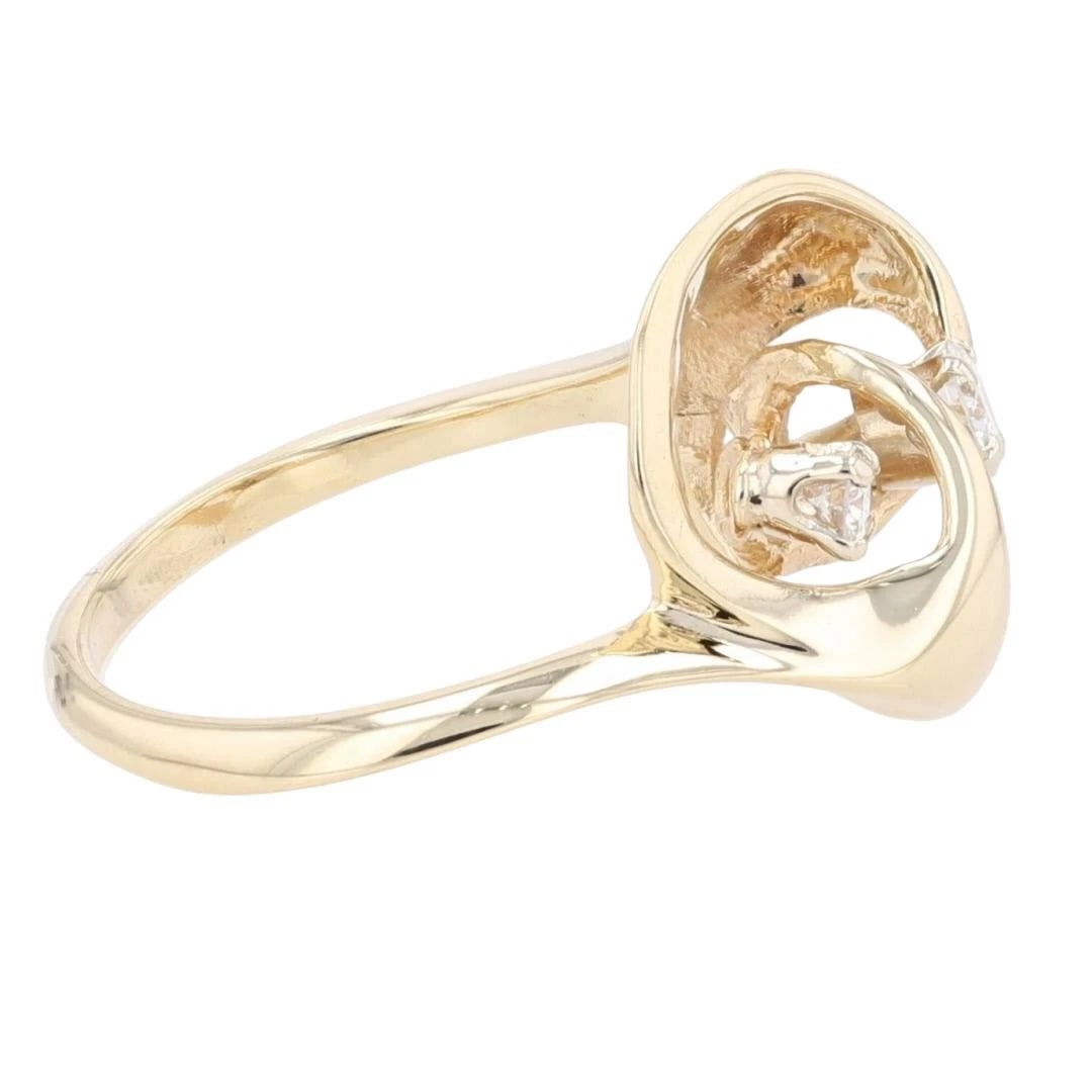 ROUND DIAMOND THREE-STONE BYPASS STATEMENT RING - 4