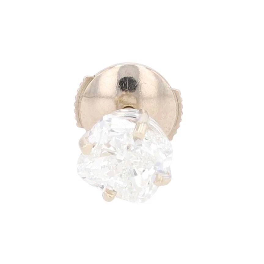 CUSHION DIAMOND SOLITAIRE SINGLE STUD EARRING (1 of 5)