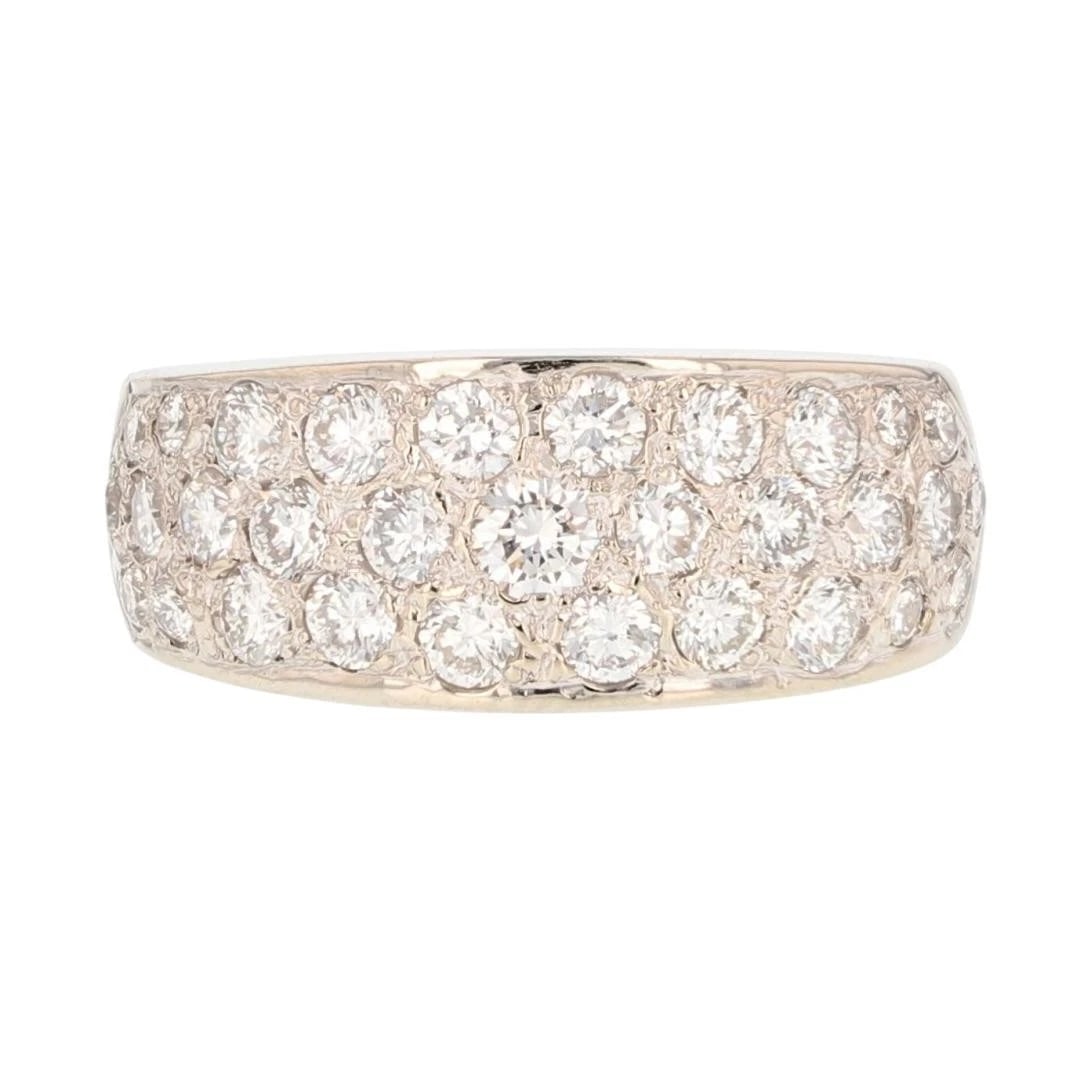 ROUND CUT DIAMOND FLUSH-SET CLUSTER BAND RING (1 of 2)