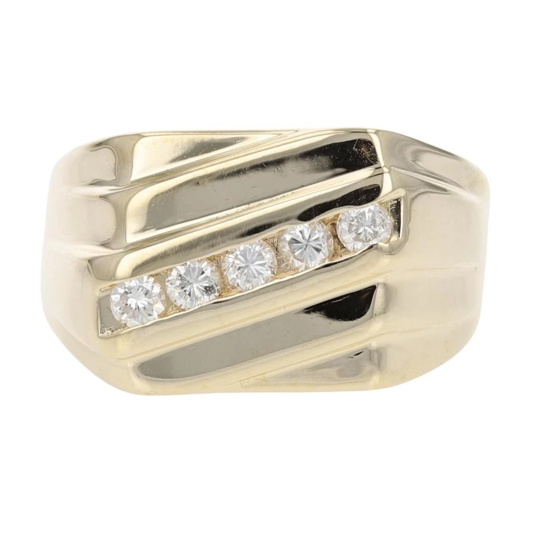 ROUND CUT DIAMOND CHANNEL-SET BAND RING (1 of 2)