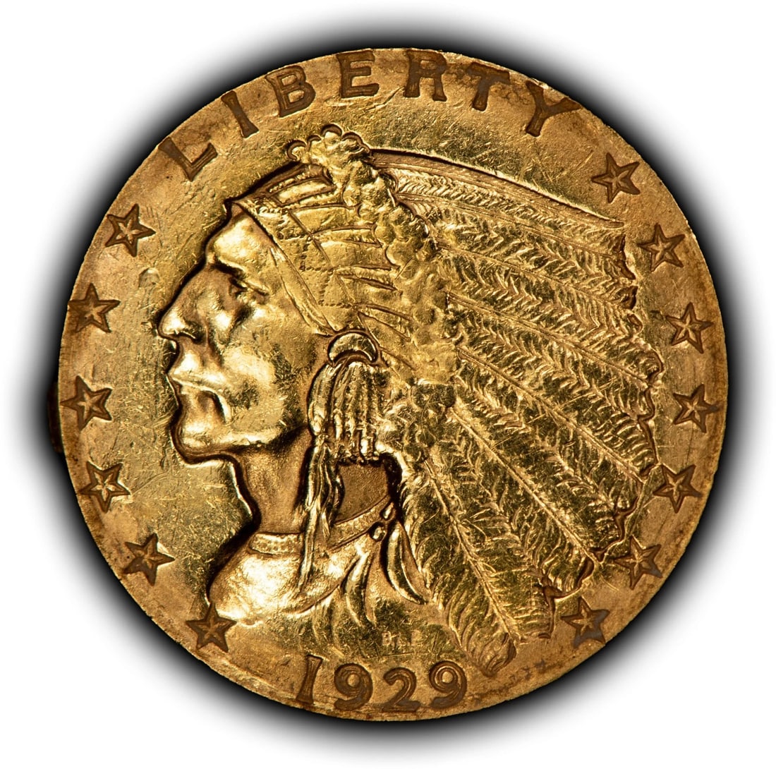1929 G$2.50 INDIAN HEAD GOLD QUARTER EAGLE (1 of 4)