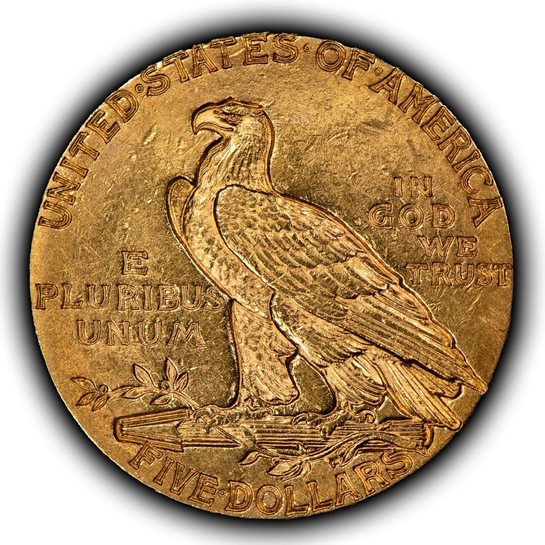 1912 G$5 INDIAN HEAD GOLD HALF EAGLE - 2