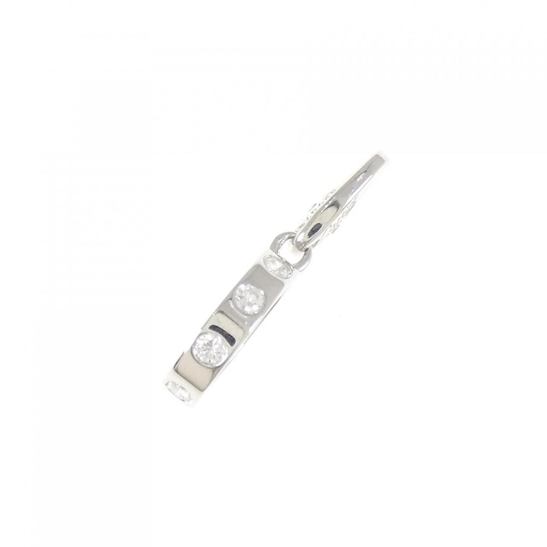 CARTIER LOVE CHARM: Cartier Love Charm Brand: Cartier Type: Pendant Brooch Material: 750 White Gold Main Stone/Creation Natural Color: White Gold Size: HxW: 26.1mmx3.0mm Accessories: None Accessories Notice:
