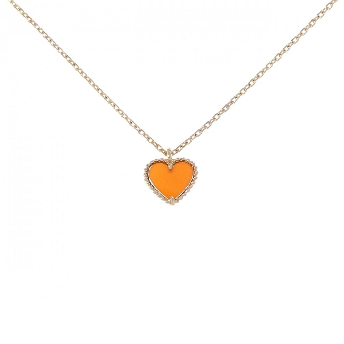 VAN CLEEF & ARPELS SWEET ALHAMBRA NECKLACE: Van Cleef & Arpels Sweet Alhambra Necklace Brand: Van Cleef & Arpels Type: Necklace Material: 750 Pink Gold Main Stone/Creation Carnelian Color: Pink Gold Size: 38 40cm Accessories: None