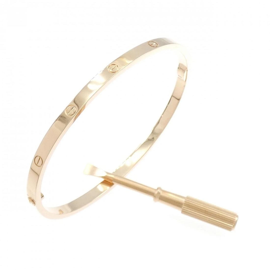 CARTIER LOVE BRACELET SMALL: Cartier Love Bracelet Small Brand: Cartier Type: Bracelet Material: 750 Pink Gold Color: Pink Gold Size: 17.5cm Accessories: None Accessories Notice: When purchasing pre-owned goods, please