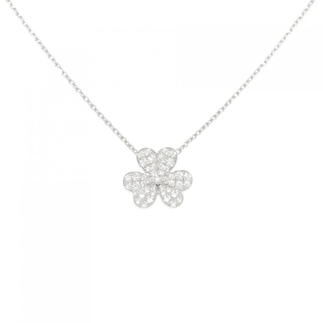 VAN CLEEF & ARPELS FRIVOLE SMALL NECKLACE: Van Cleef & Arpels Frivole Small Necklace Brand: Van Cleef & Arpels Type: Necklace Material: 750 White Gold Main Stone/Creation Natural Color: White Gold Size: 37 41cm Accessories: None