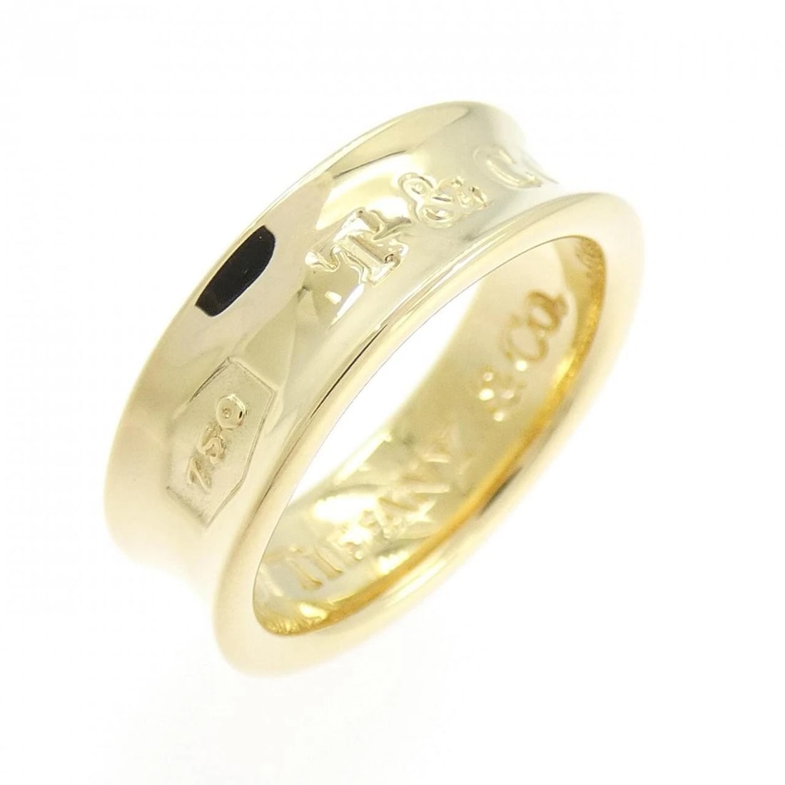 TIFFANY RING: Tiffany Ring Brand: Tiffany Type: Ring Material: 750 Yellow Gold Color: Yellow Gold Size: 5 (US size) Accessories: None Accessories Notice: When purchasing pre-owned goods, please refer to