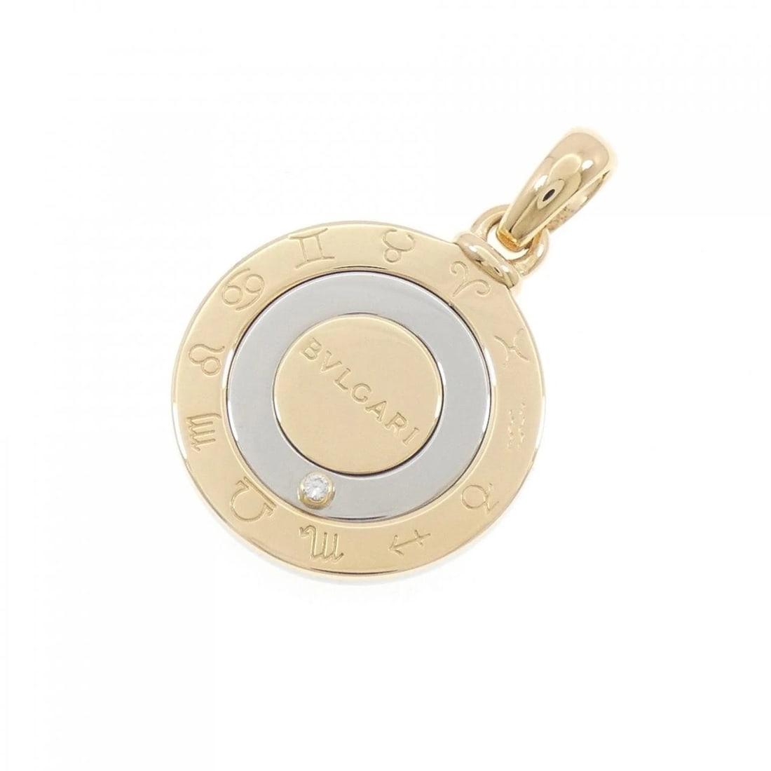BVLGARI HOROSCOPE PENDANT: BVLGARI Horoscope Pendant Brand: BVLGARI Type: Pendant Brooch Material: 750 Yellow Gold SST Main Stone/Creation Natural Color: Yellow Gold SST Size: ActualSize HxW: 35.1mmx22.9mm Accessories: Non