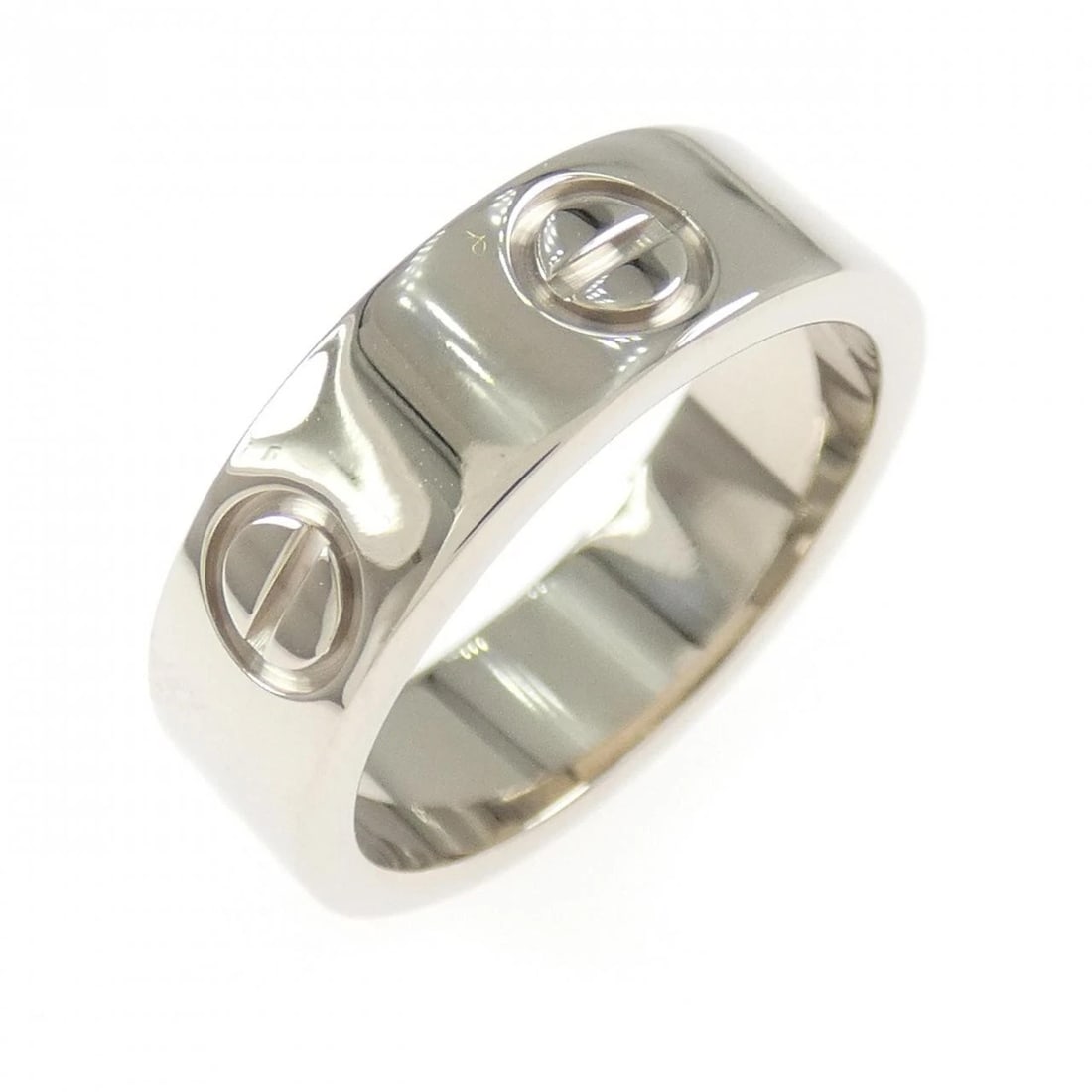 CARTIER LOVE RING: Cartier Love Ring Brand: Cartier Type: Ring Material: 750 White Gold Color: White Gold Size: 5 (US size) (49) Accessories: None Accessories Notice: When purchasing pre-owned goods, please