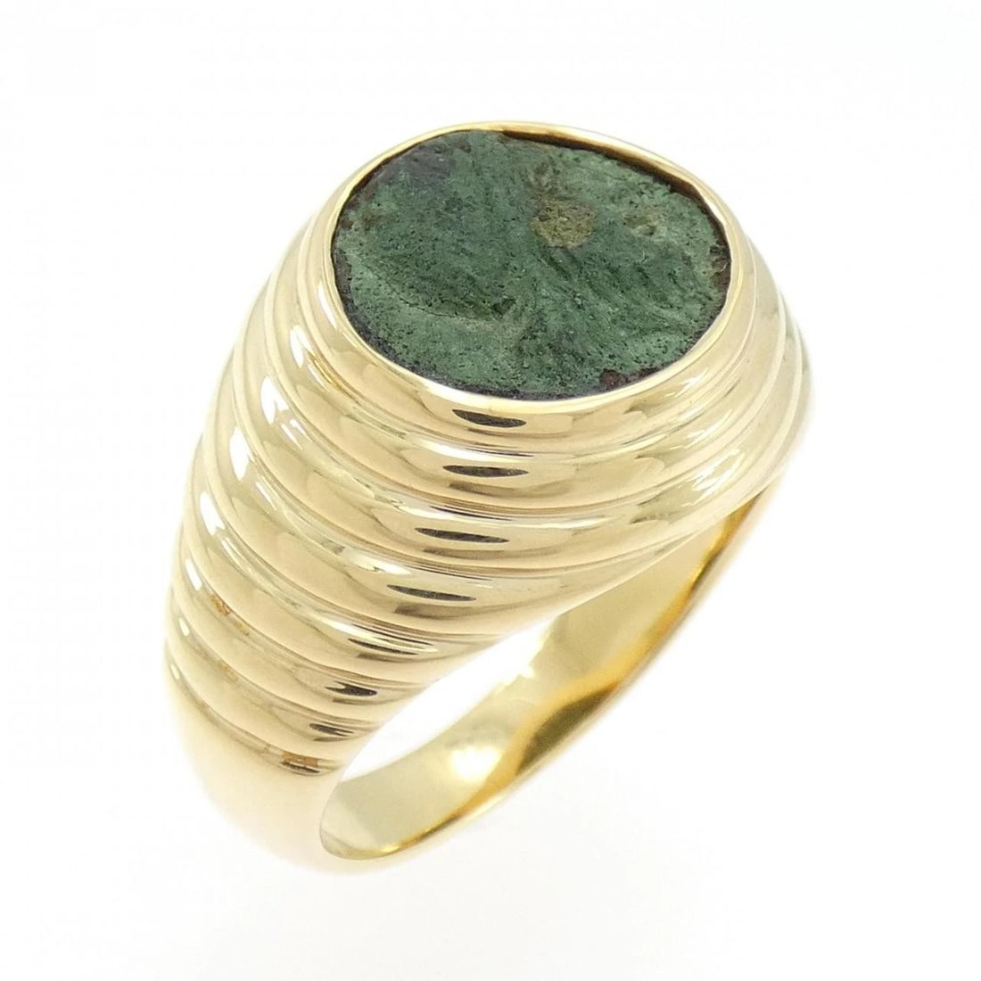 BVLGARI 750YG BRONZE RING: BVLGARI 750YG bronze Ring Brand: BVLGARI Type: Ring Material: 750 Yellow Gold bronze Color: Yellow Gold bronze Size: 12 (US size) Accessories: None Accessories Notice: When purchasing