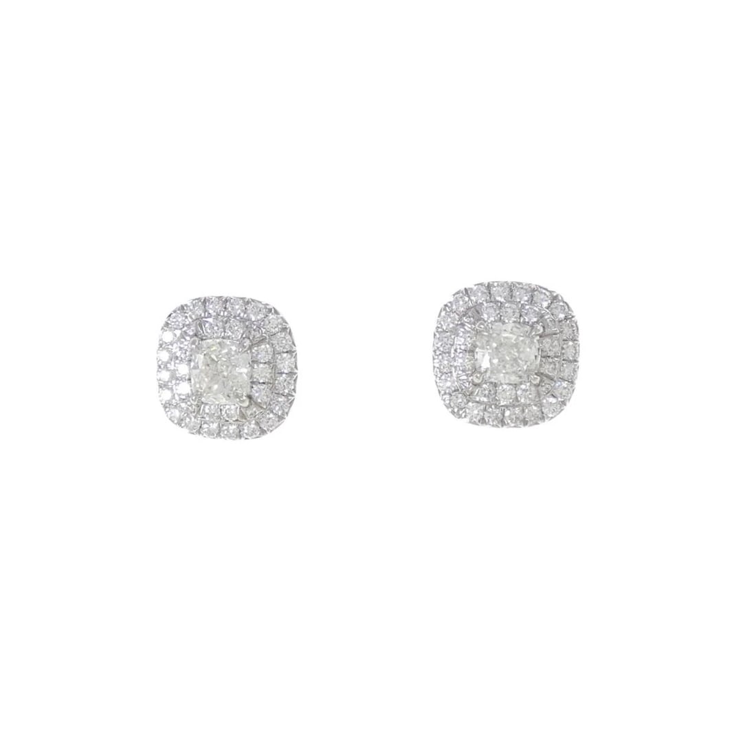 TIFFANY SOLESTE EARRINGS: Tiffany Soleste Earrings Brand: Tiffany Type: Earrings Material: Platinum 950 Main Stone/Creation Natural Color: Platinum Size: ActualSize HxW: 8.7mmx8.7mm Accessories: None Accessories