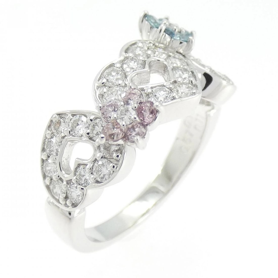 PONTE VECCHIO PINK DIAMOND RING: Ponte Vecchio Pink Diamond Ring Brand: Ponte Vecchio Type: Ring Material: K18 White Gold Main Stone/Creation Natural Color: White Gold Size: 5.5 (US size) Accessories: None Accessories