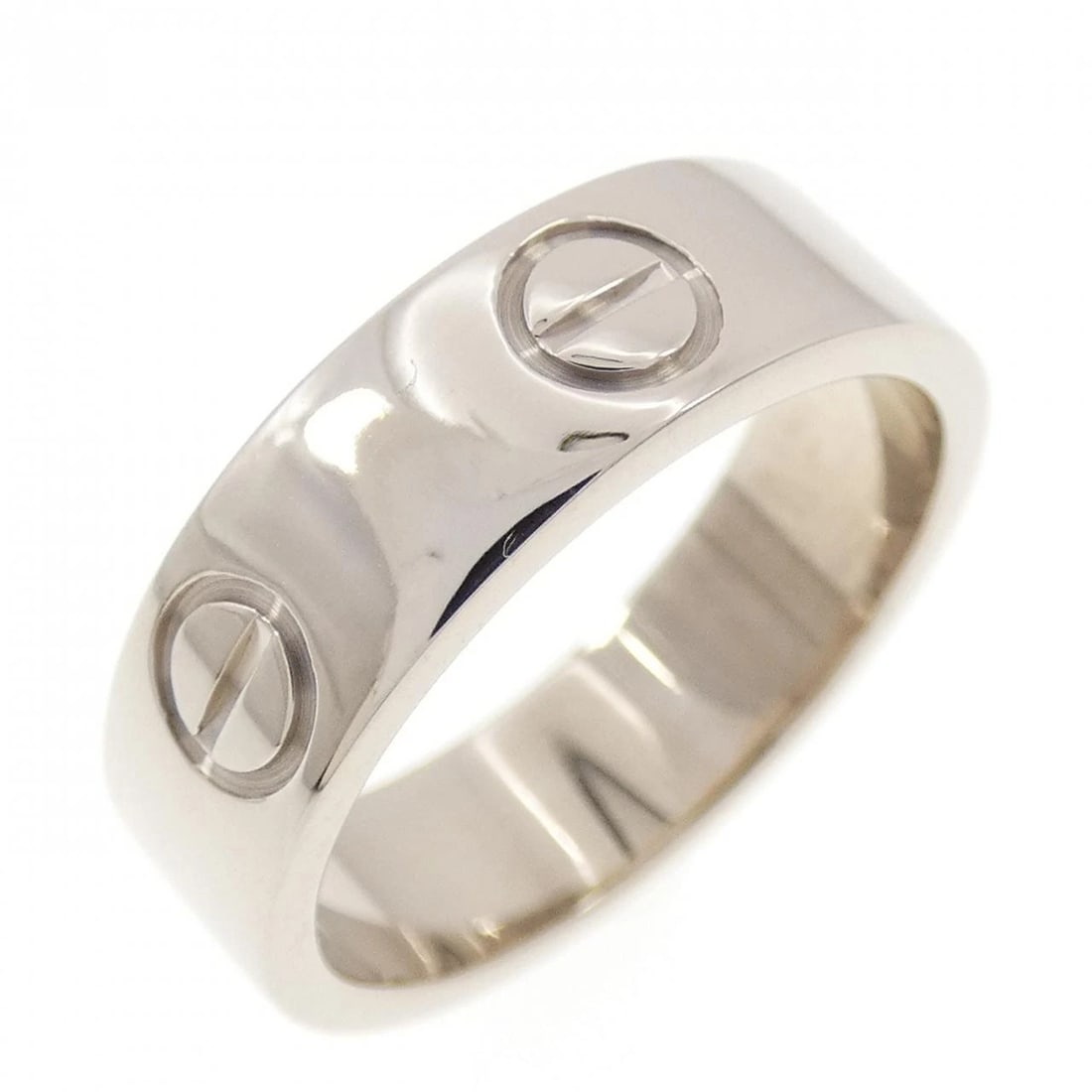 CARTIER LOVE RING: Cartier Love Ring Brand: Cartier Type: Ring Material: 750 White Gold Color: White Gold Size: 5.5 -6 (US size) Accessories: None Accessories Notice: When purchasing pre-owned goods, please