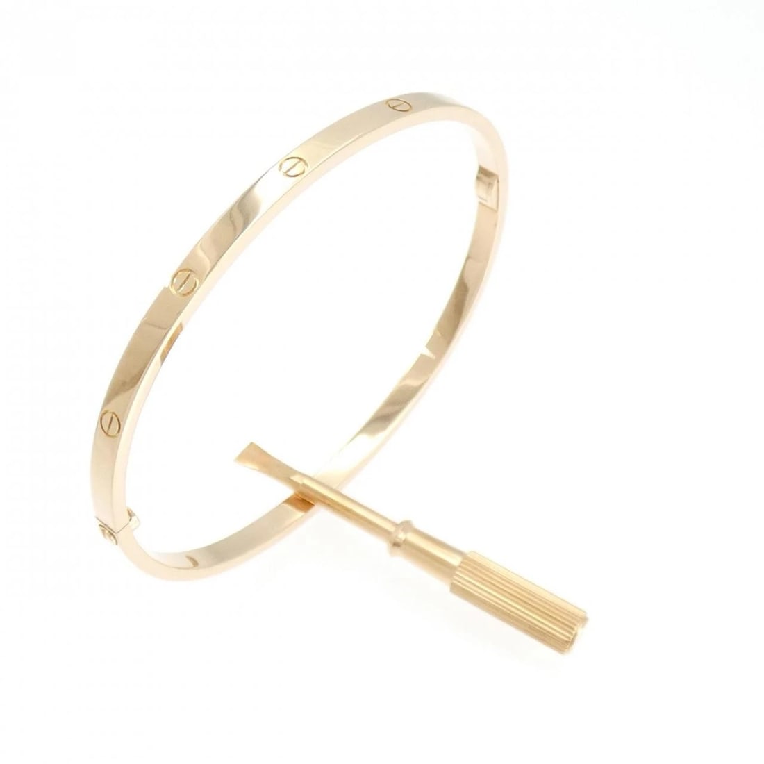 CARTIER LOVE BRACELET SMALL: Cartier Love Bracelet Small Brand: Cartier Type: Bracelet Material: 750 Pink Gold Color: Pink Gold Size: 18cm Accessories: None Accessories Notice: When purchasing pre-owned goods, please