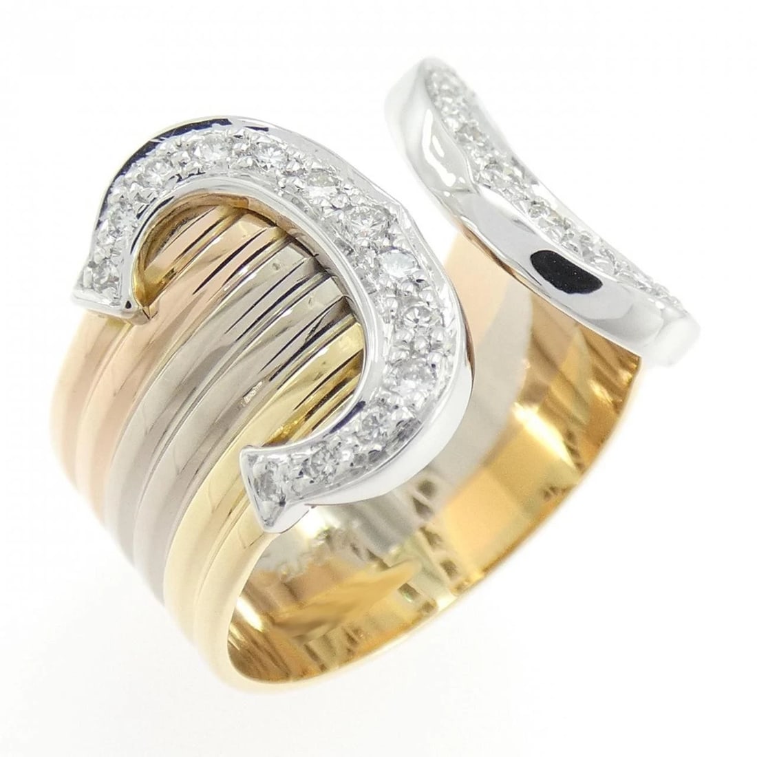 CARTIER 2C RING: Cartier 2C Ring Brand: Cartier Type: Ring Material: 750 Yellow Gold 750 White Gold 750 Pink Gold Main Stone/Creation Natural Color: Yellow Gold White Gold Pink Gold Size: 5.5 (US size) (50) 