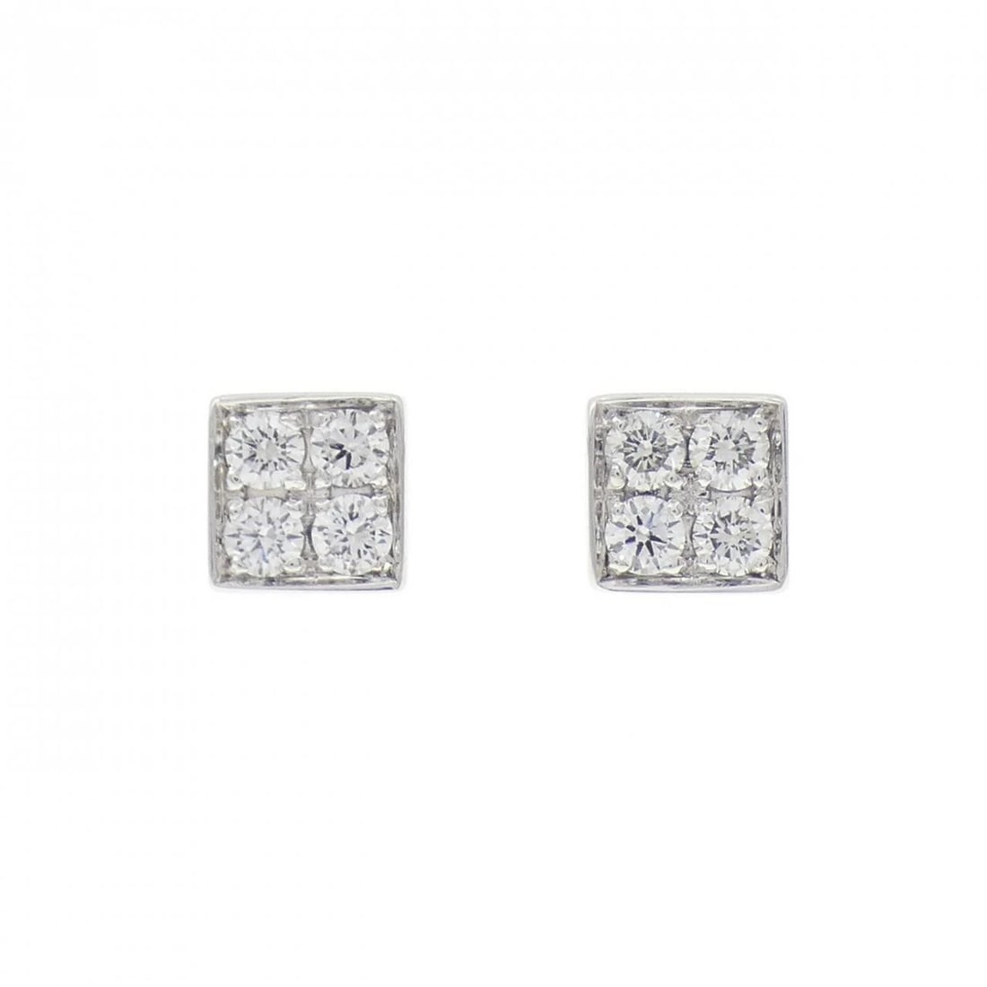 BVLGARI LUCIA EARRINGS: Bvlgari Lucia Earrings Brand: BVLGARI Type: Earrings Material: 750 White Gold Main Stone/Creation Natural Color: White Gold Size: HxW: 6.3mmx6.3mm Accessories: None Accessories Notice: When